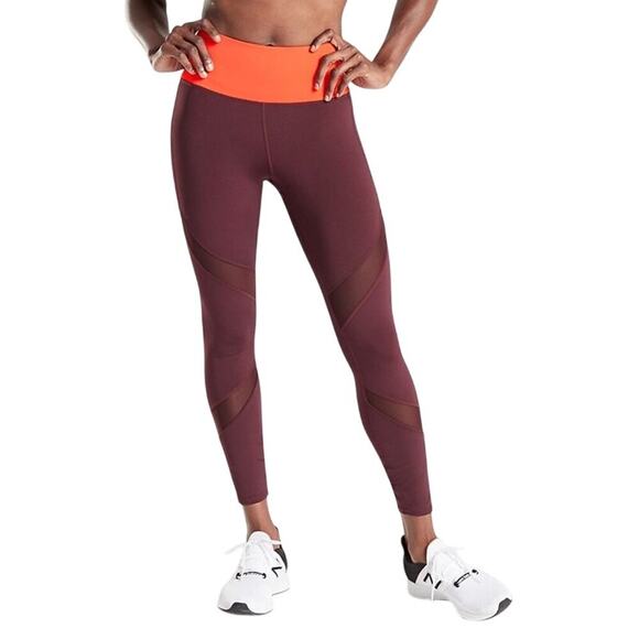 Athleta Pants - Athleta Women’s Tenacity 7/8 Tight in Powerlift Size S Antique Burgundy 487732